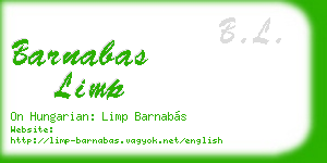 barnabas limp business card
