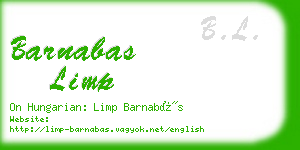 barnabas limp business card